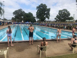 Students enjoying swimming